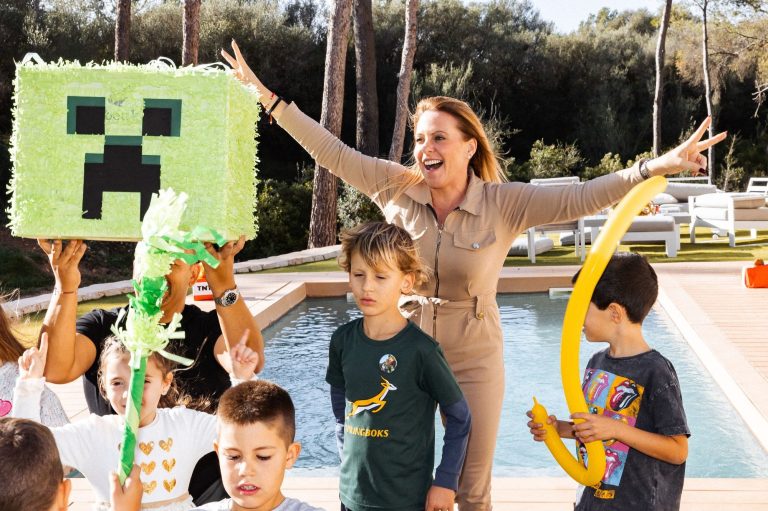 Children enjoying a themed party activity in Mallorca